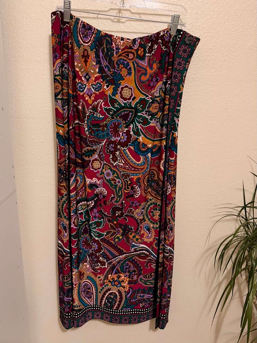 Coldwater Creek Multicolor Paisley Maxi Skirt - Red, Green, Blue